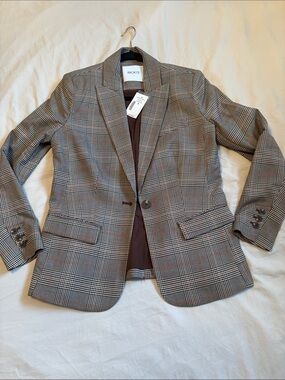 Ricki's Glen Plaid Blazer in Gray and Brown